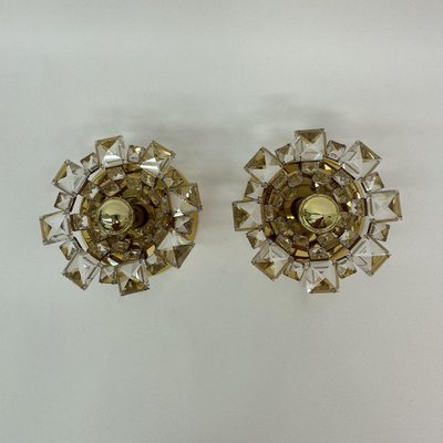 Crystal Wall Lamps from Palwa, Germany, 1970s, Set of 2-BGP-1819627