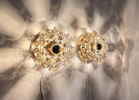 Crystal Wall Lamps from Palwa, Germany, 1970s, Set of 2-BGP-1819627