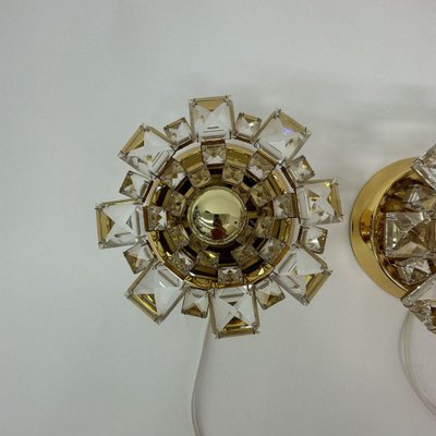 Crystal Wall Lamps from Palwa, Germany, 1970s, Set of 2-BGP-1819627