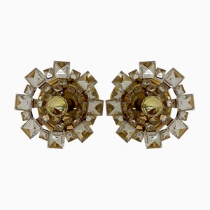 Crystal Wall Lamps from Palwa, Germany, 1970s, Set of 2-BGP-1819627