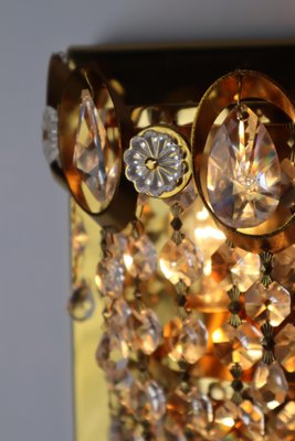 Crystal Wall Lights Waterfall Lead Crystal Prism from Palwa, 1950s-ESB-1424431