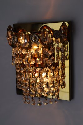 Crystal Wall Lights Waterfall Lead Crystal Prism from Palwa, 1950s-ESB-1424431