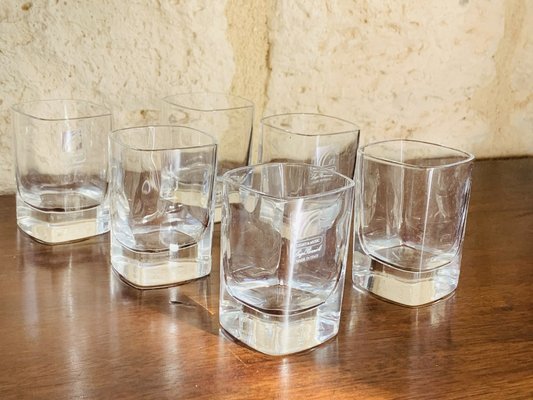 Crystal Whiskey Decanter With 6 Glasses by Luigi Bormioli, 1970s, Set of 7-OJT-1133749