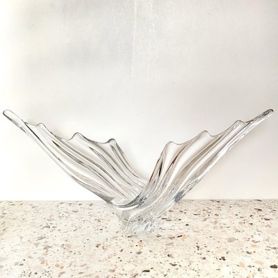 Crystal Winged Vase from Art Vannes, France, 1970s-OLQ-1750984