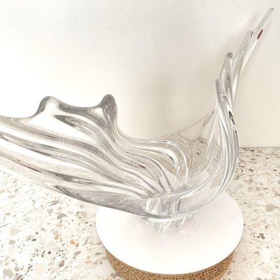 Crystal Winged Vase from Art Vannes, France, 1970s-OLQ-1750984