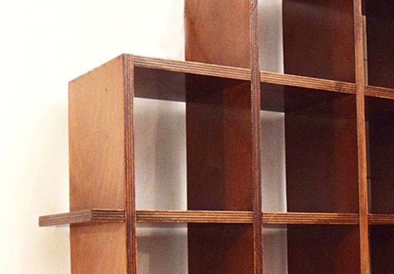 Cubical Wall Bookcase in Laminate, Italy, 1970s-HS-1804281