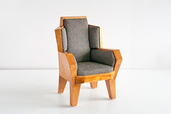 Cubist Armchair by Camillo Cerri for August Tobler, 1920s-FMT-624460