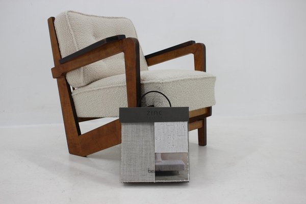 Cubist Armchair, Czechoslovakia, 1930s-TZ-1418936