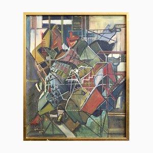 Cubist European Painting Oil on Canvas-SA-636381