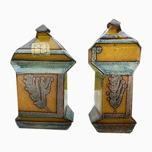 Cubist Pots by Pedro Borja, 1970s, Set of 2-HFR-885075