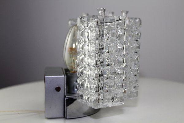 Cubist Wall Lights from Stölzle, 1960s, Set of 2-ZWH-666022