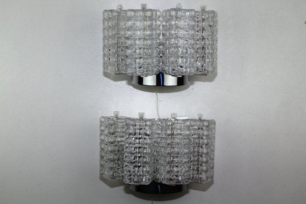 Cubist Wall Lights from Stölzle, 1960s, Set of 2-ZWH-666022