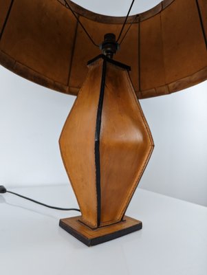 Cuero Table Lamp in the style of Jacques Adnet, 1940s-JJT-1481039