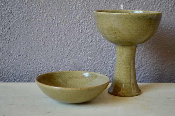 Cup & Bowl in Sandstone, Set of 2-AIU-1403099