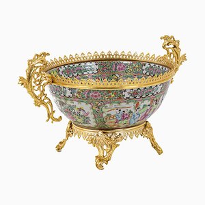 Cup in Canton Porcelain and Gilt Bronze, 1880s-CEJ-869534