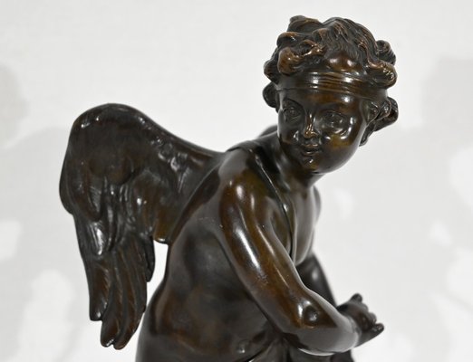 Cupidon Bronze Sculpture in the style of L.S. Boizot, 19th-Century-RVK-1338280