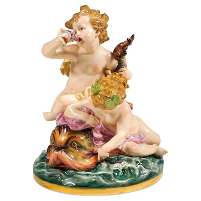 Cupids on Dolphin Figurine by Heinrich Schwabe for Meissen, 1890-EMT-1744444