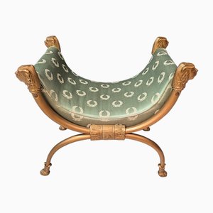 Curule Seat in Golden Brass-IBO-2020390