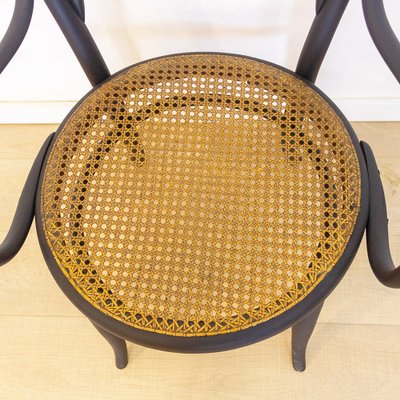 Curved Bentwood Armchair with Grid Seat-CQZ-1140052