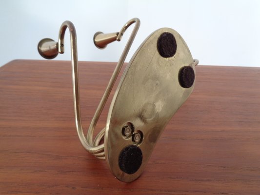 Curved Brass Candleholder, 1950s-RDW-646424