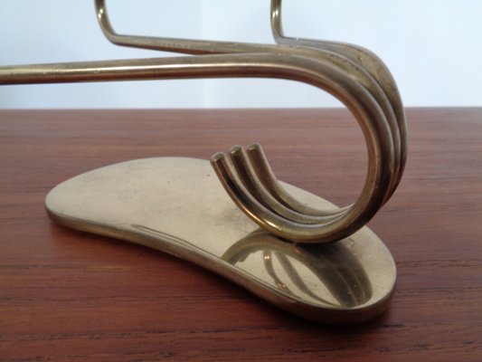 Curved Brass Candleholder, 1950s-RDW-646424