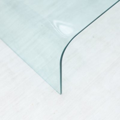 Curved Glass Coffee Table from Fiam, 1970s-NZV-2027572