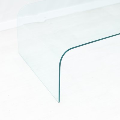 Curved Glass Coffee Table from Fiam, 1970s-NZV-2027572