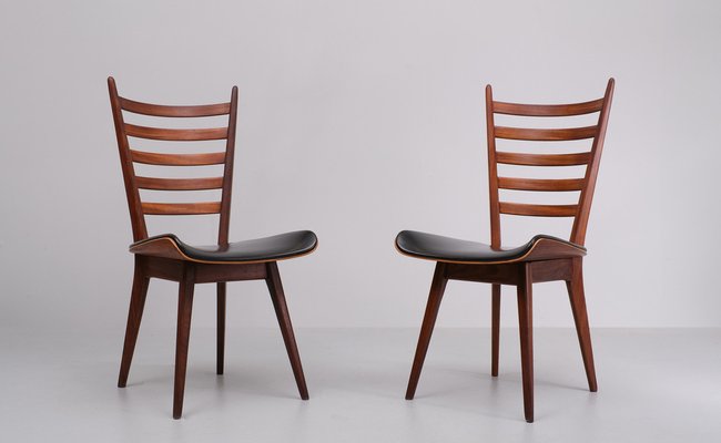 Curved Ladder Chairs by Cees Braakman for Pastoe, Holland, 1958, Set of 2-GCG-1788305