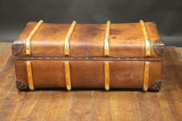 Curved Leather Cabin Trunk-EMZ-1209231