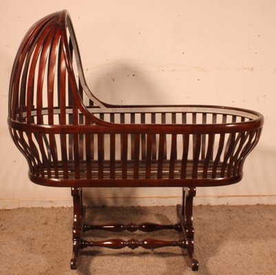 Curved Mahogany Cradle, 1800s-HPU-1723733