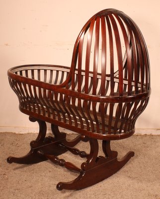 Curved Mahogany Cradle, 1800s-HPU-1723733