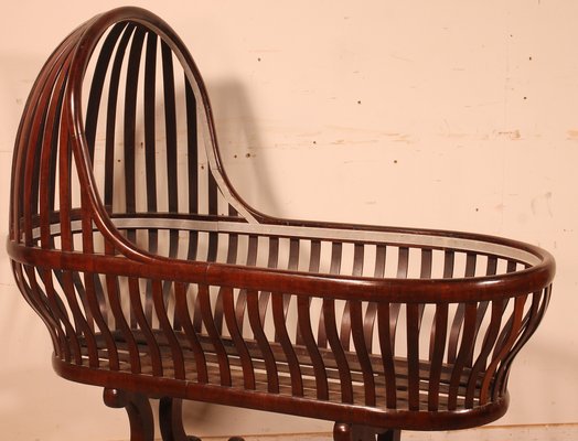 Curved Mahogany Cradle, 1800s-HPU-1723733