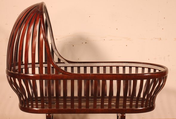 Curved Mahogany Cradle, 1800s-HPU-1723733