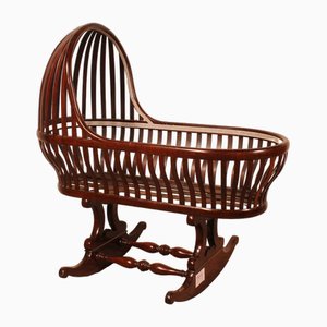 Curved Mahogany Cradle, 1800s-HPU-1723733