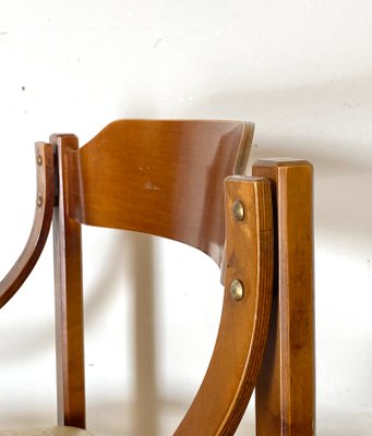 Curved Plywood Chairs, 1960s, Set of 6-NPC-1441980