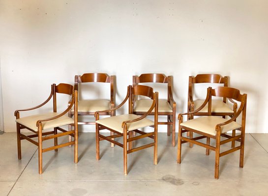 Curved Plywood Chairs, 1960s, Set of 6-NPC-1441980