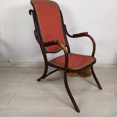 Curved Wood Living Room Table and Chairs from Jacob & Josef Kohn, 1890s, Set of 5-EAD-1801273