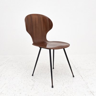 Curved Wooden Chairs Model Lulli by Carlo Ratti for Industria Legni Curvati, Italy, 1950s, Set of 6-UPW-1741706