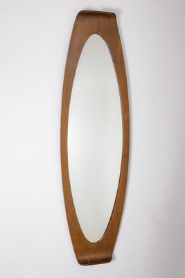 Curved Wooden Mirror by Campo E Graffi for Home, 1950s-LMR-1367140