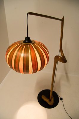 Custom Made Wooden Floor Lamp, 1960s-TZ-1142658