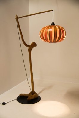 Custom Made Wooden Floor Lamp, 1960s-TZ-1142658