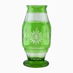 Cut to Clear Crystal Vase from Val Saint Lambert, 1950s-MJY-1148943