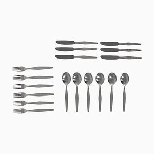 Cutlery Set for Six People in Silver Nickel by Gio Ponti for Krupp, Italy, 1950s, Set of 18-IVC-1452362