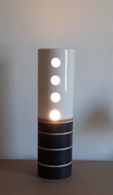 Cylindrical Ceramic Table Lamp, 1970s-HOI-1417704