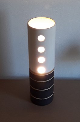 Cylindrical Ceramic Table Lamp, 1970s-HOI-1417704