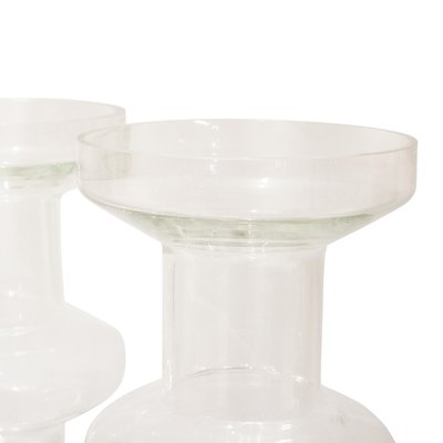 Cylindrical Glass Vases in the style of Ettore Sottsass, Italy, 1970, Set of 2-UZ-1057538