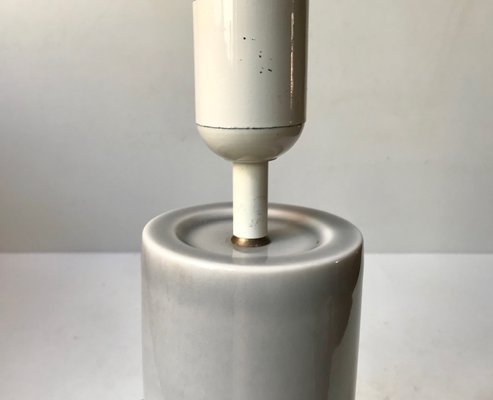 Cylindrical Gray Celadon Table Lamp by Aksel Larsen for Axella, 1970s-LCR-899146