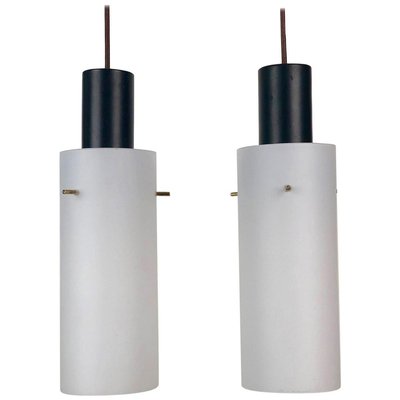 Cylindrical Hanging Pendant Lamps from West, Austria, 1970s, Set of 2-BAF-763426