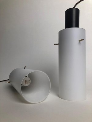 Cylindrical Hanging Pendant Lamps from West, Austria, 1970s, Set of 2-BAF-763426