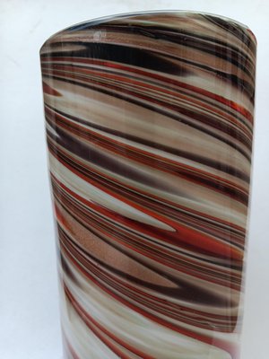 Cylindrical Swirl Murano Glass Vase, 1970s-XUQ-2021820